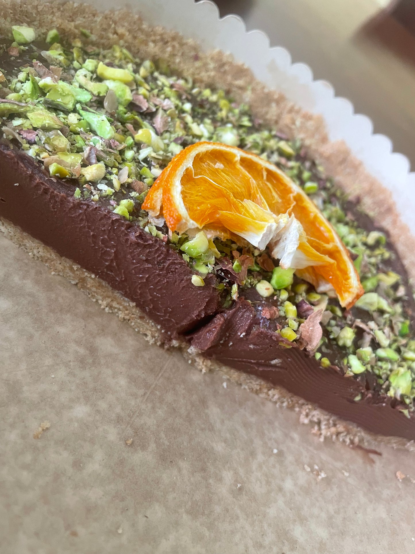 Tarta de chocolate y naranja